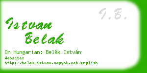 istvan belak business card