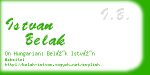 istvan belak business card